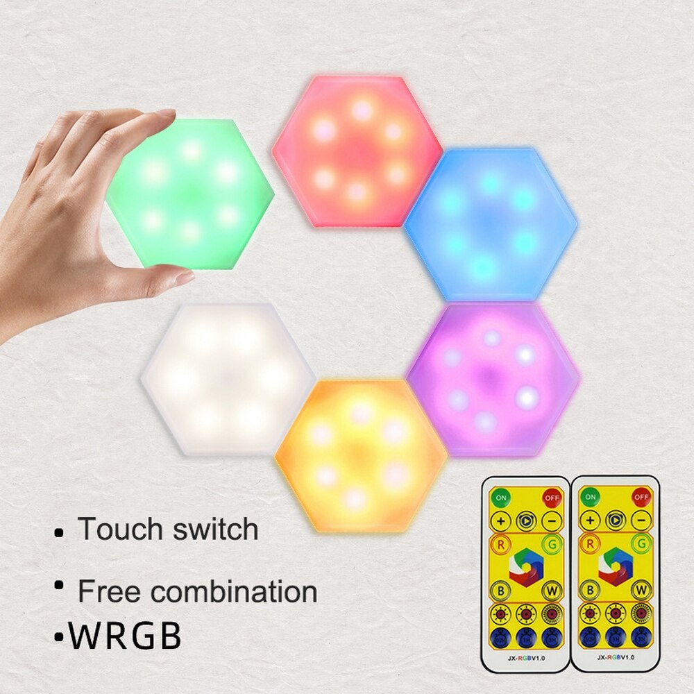 Infrared Remote Control Night Light 6pcs DIY Battery Cabinet Wall Lamp Novelty Product Adjustable Brightness LED Light: Default Title