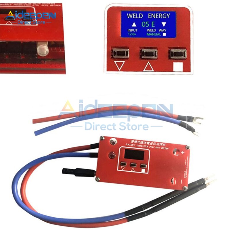 DC 12V Portable DIY Mini Spot Welders Machine With LCD Display Automatic Touch Welding Mode For 18650 Battery Super Capcitor