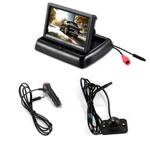 Kit Auto Screen Monitor 4.3 Lcd Video + Reverse Camera Vlinder Lcd Monitor Screen Met Power Kabel Accesorios Coche