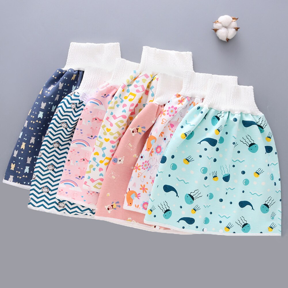 Cute Cartoon Baby Skirt Diapers Reusable Nappies Cloth Diaper Washable Infants Children Baby Cotton Training Pants Panties Nappy