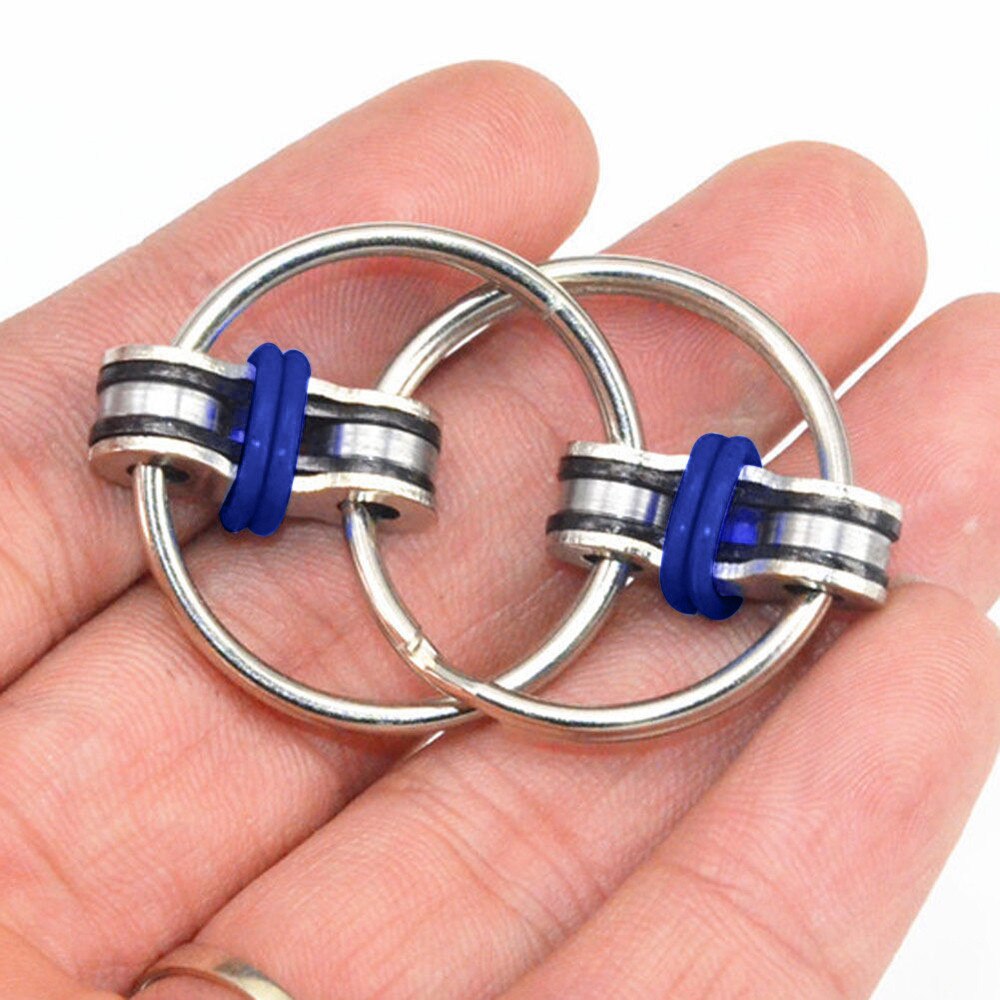 Hand Spinner Sleutelhanger Zintuiglijke Speelgoed Metalen Puzzel Keten Fidget Speelgoed Voor Autisme Ketting Fidget Speelgoed Stress Verlichten Top puzzels R5