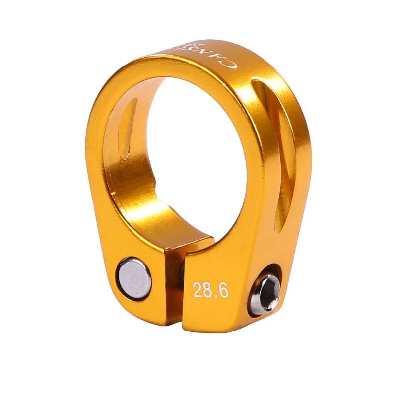 1pc 28.6mm aluminiumlegering mtb cykel sätesrör klämma cykel släpp sätesstolpe klämma: 28.6mm guld