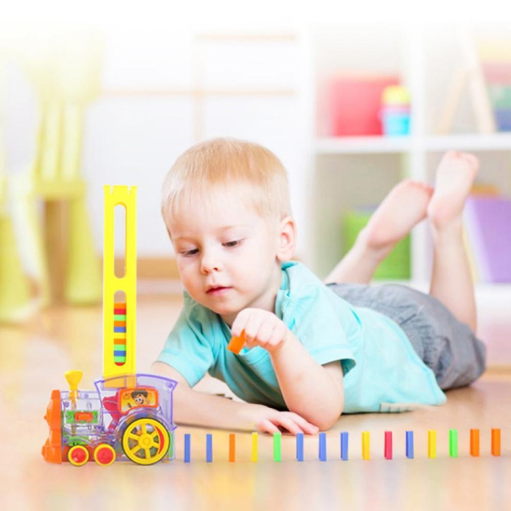 Domino Set Speelgoed Trein Blokken Met Automatische Leggen Functie Kids Ouder-kind Interactief Educatief Speelgoed Kinderen Speelgoed