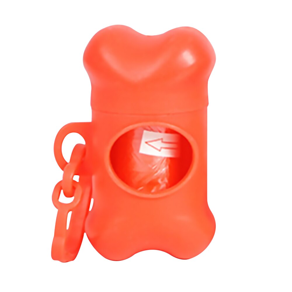 1x Pet Dog Bone Shape Waste Poo Garbage Dispenser Clean Up Bag Holder Case: 1
