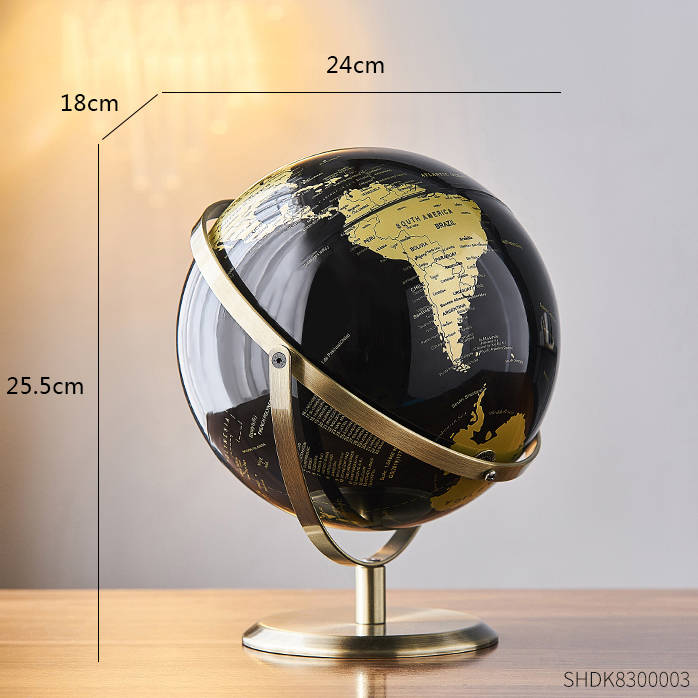Décoration sablier de luxe Style européen, décoration Vintage pour salon, bureau, d&#39;affaires: Brown globe-25 5cm