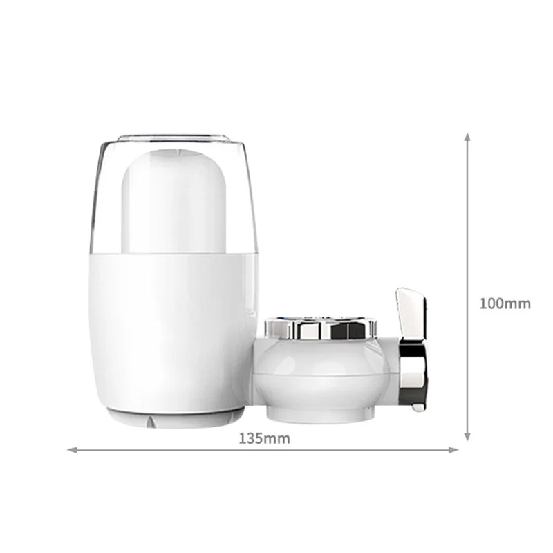 Huishoudelijke Kraan Waterzuiveraar Keramische Filter Kern Waterzuiveraar Kraan 5-Layer Filtratie Waterfilter Reinigbaar Filterelement: Black