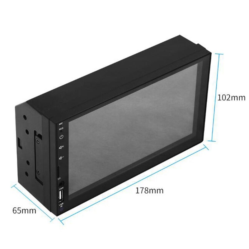 2 Din Car Radio 7 inch HD Press Sn Player Android Auto Carplay Multimedia MP5 FM/USB/AUX/Bluetooth Car o for Rear Camera