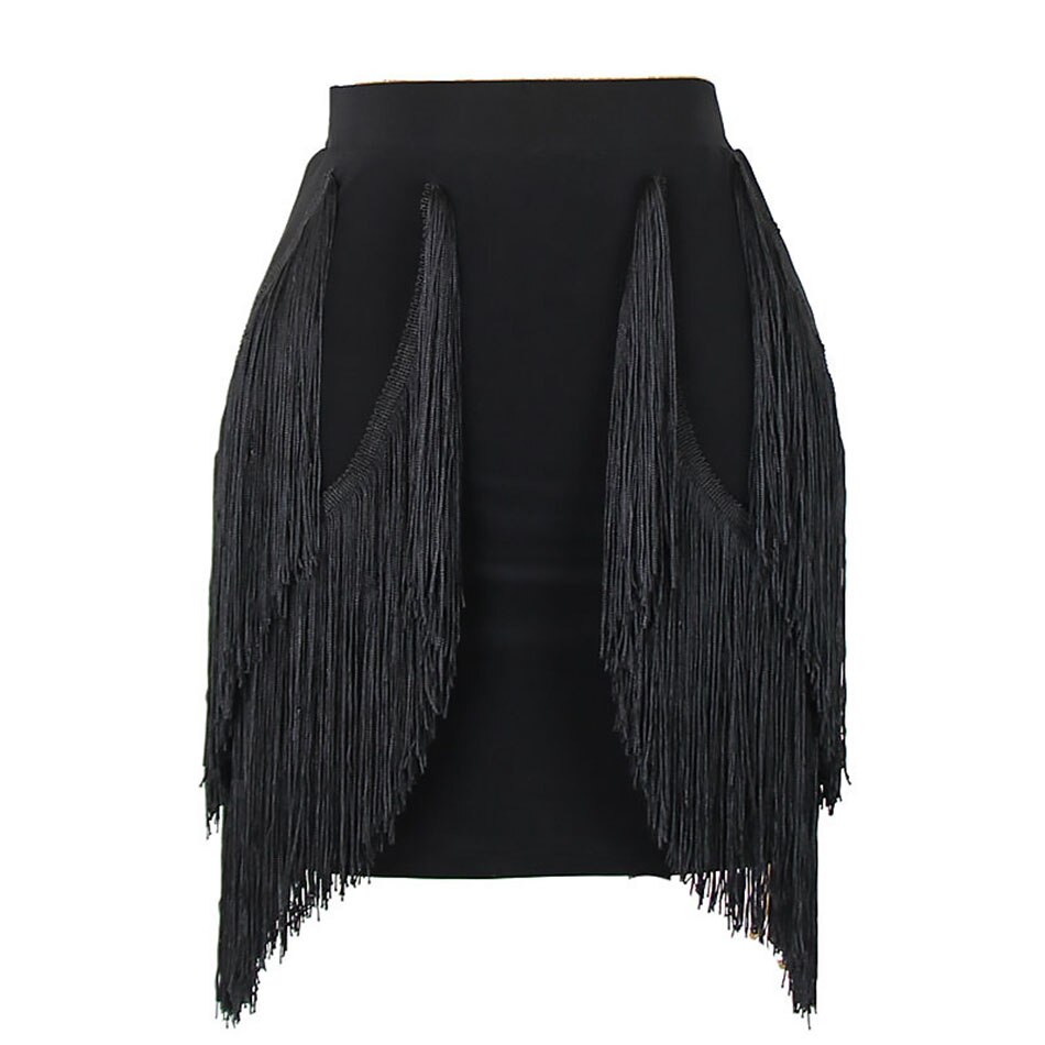 Jupe de danse latine à franges pour femmes, vêtement de performance, Samba, Tango, Chacha, SS032: XL