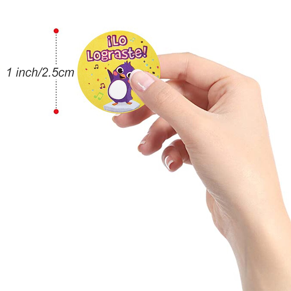 500 pcs/roll Spanish reward stickers cute animals cartoon stickers for teacher students encouragement stationery sticker