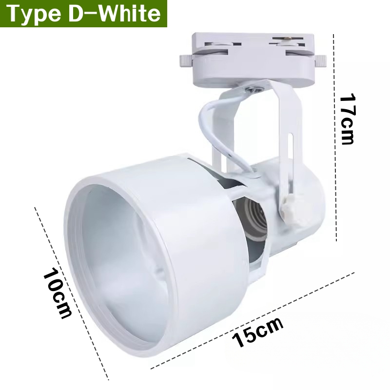 Par30 led e27 base de suporte de luz de pista 2 fios ferroviário lâmpadas de teto titular loja de roupas sala de estar soquete de holofote substituível: Vermelho escuro