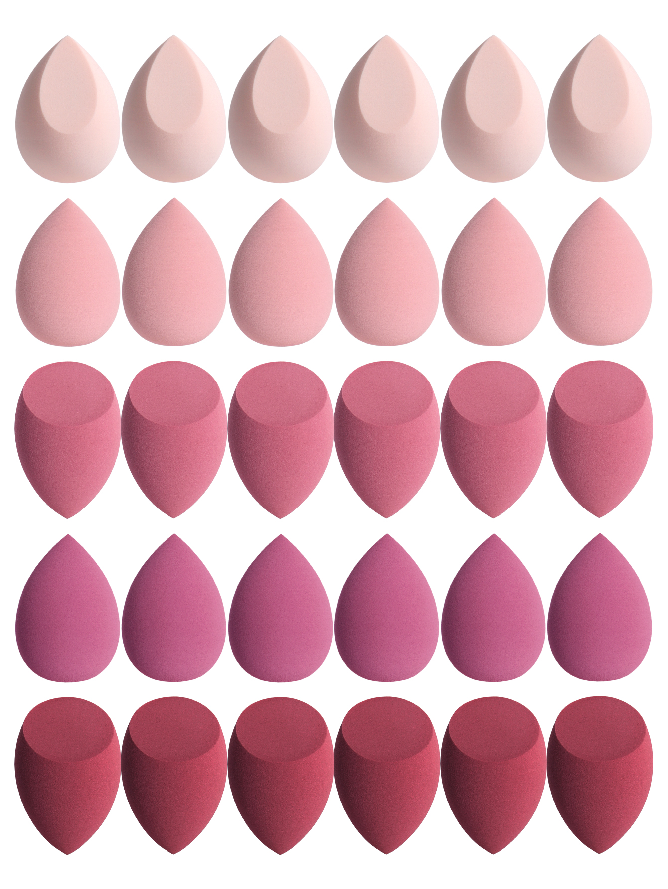 30 make-upsponsjes voor foundation, een gemengde make-upspons voor vloeibare, crèmige en poederfoundation, geschikt voor oneffenheden en in meerdere kleuren.: Zwart