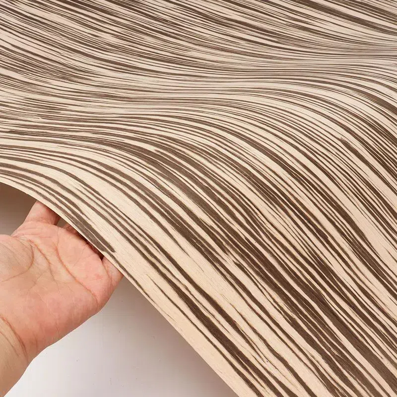 98Inch 0.25mm Engineered Zebra Wood Veneer Sheet, Apply for Speaker Furniture Plywood Cabinet Wall Panel Door Home Decoration
