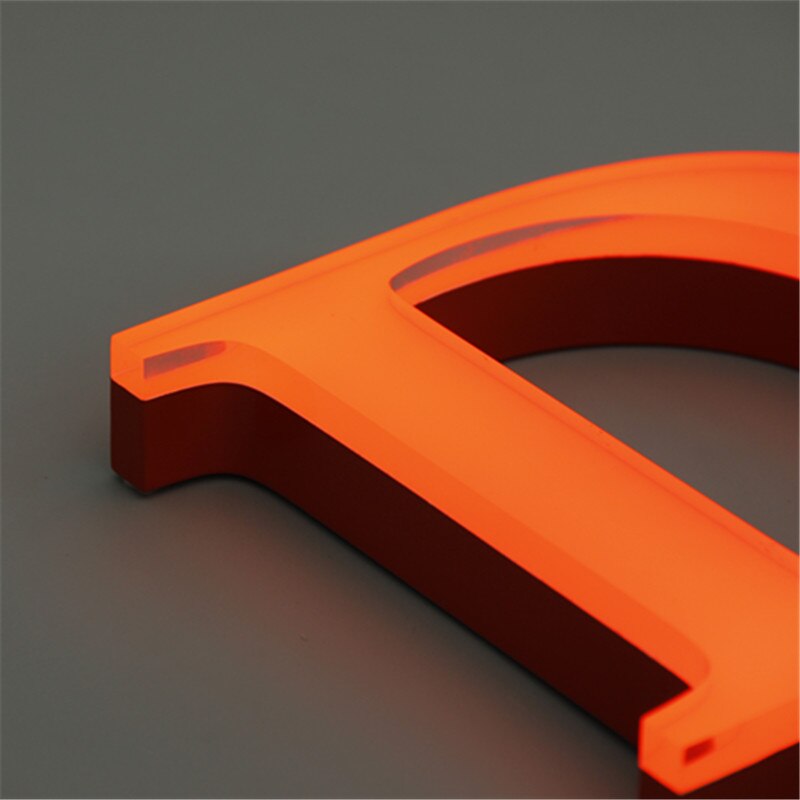 clear advertising signage transparent front lit acrylic square corner sign letter for party decoration