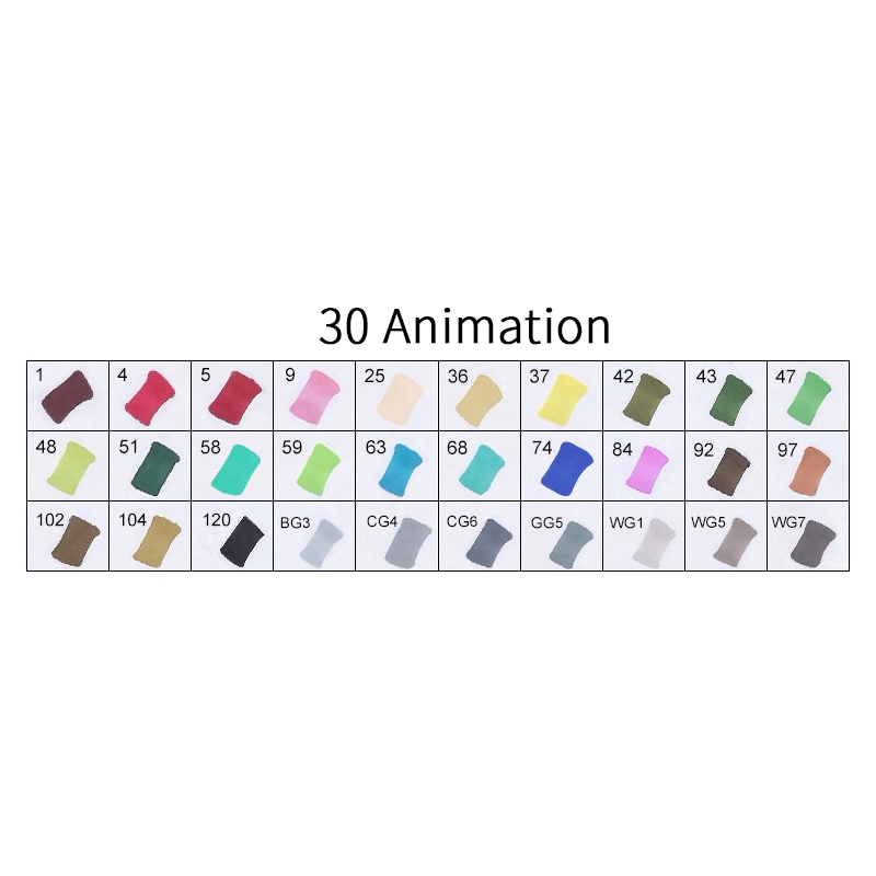 Touchfive Markers12/24/30/40/60/80/168 Farben Skizze Kunst Marker Stift Alkohol basierte Manga Marker Malerei Set Schule Kunst zubehör: WHITE