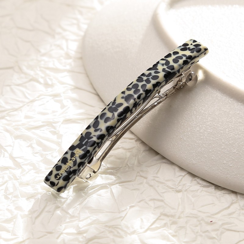 Horquillas finas de 6cm, pinzas para el cabello francesas de primavera para moño, accesorios para el cabello de peluquería azul a la para niñas y mujeres: Gris oscuro
