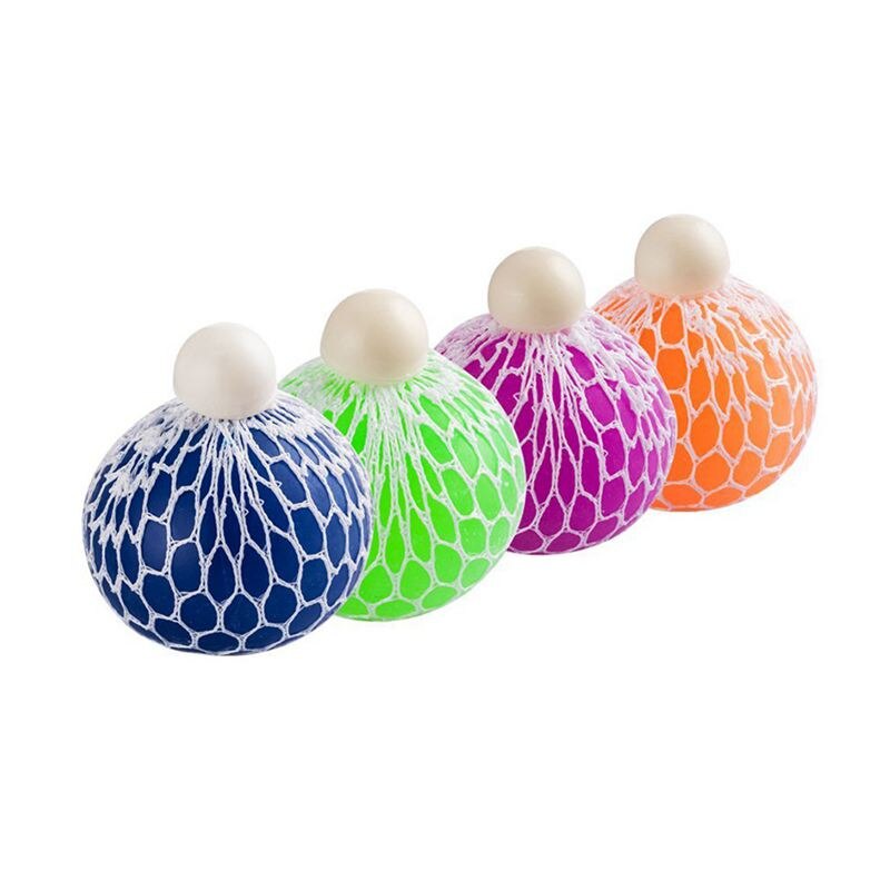 Mesh Squishy Ball Super Big 7.5cm Rubber Vent Grape Stress Ball Squeezing Stress Relief Ball- For Kids & Adults.Stress Squishy T: Default Title
