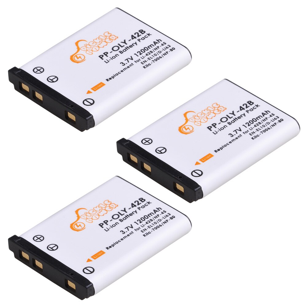 NP-45 Li-40B Li-42B EN-EL10 D-Li63 Li108 NP-80 KLIC-7006 Battery and Charger for Nikon Coolpix S4000 S210 S220 S230 S570: 3 battery