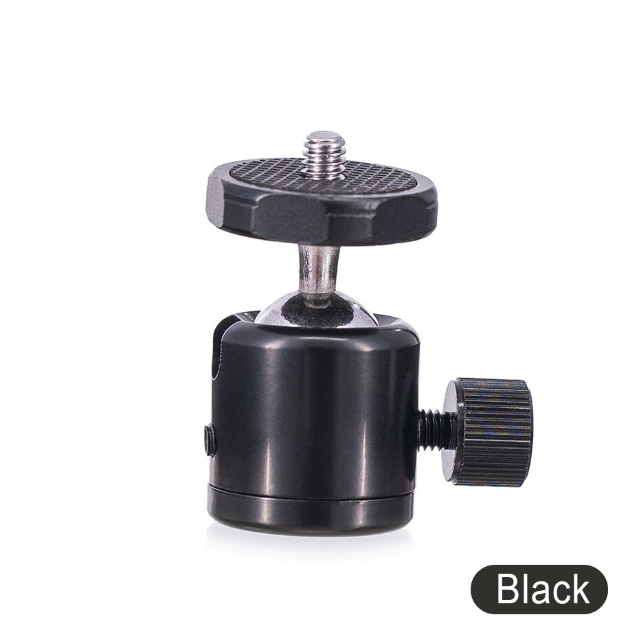 Monopod 360 Graden Swivel Draaibaar 1/4 ''Schroef Balhoofd Mount Ballhead Stand Beugel Voor Monitor Dslr Lamp Ondersteuning Tripode: Black