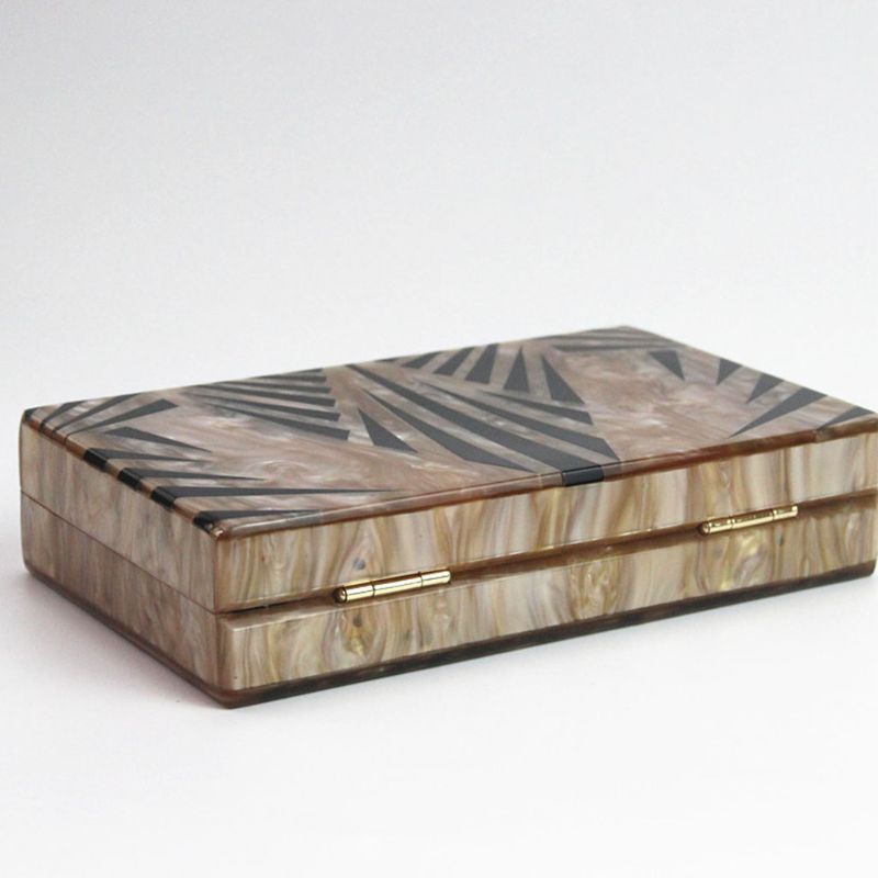 Dames geometrische patchwork clutch avondtas bruidsfeesttas acryl handtas  q1qa