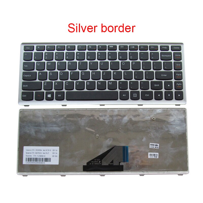 Laptop keyboard For Lenovo U310 Brand US White Silver border