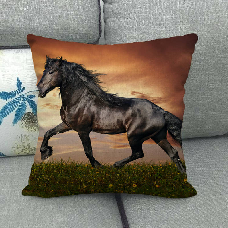 45cm * 45cm running horse linnen/katoen sierkussen covers couch kussenhoes home decor kussen: 3