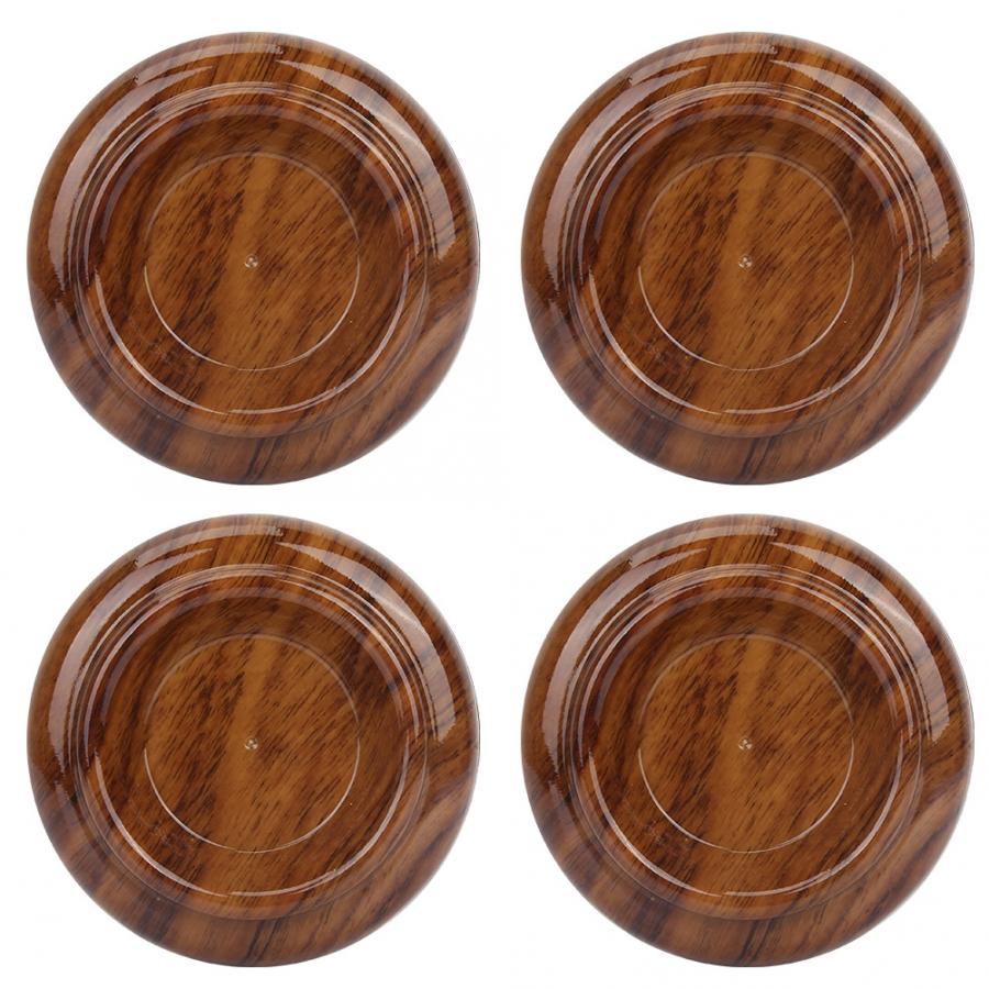 4 stuks Houten Piano Caster Cups Anti-slip Ronde Cup Grand Piano Matten Piano Voet Pads Toetsenbord Instrument Accessoires