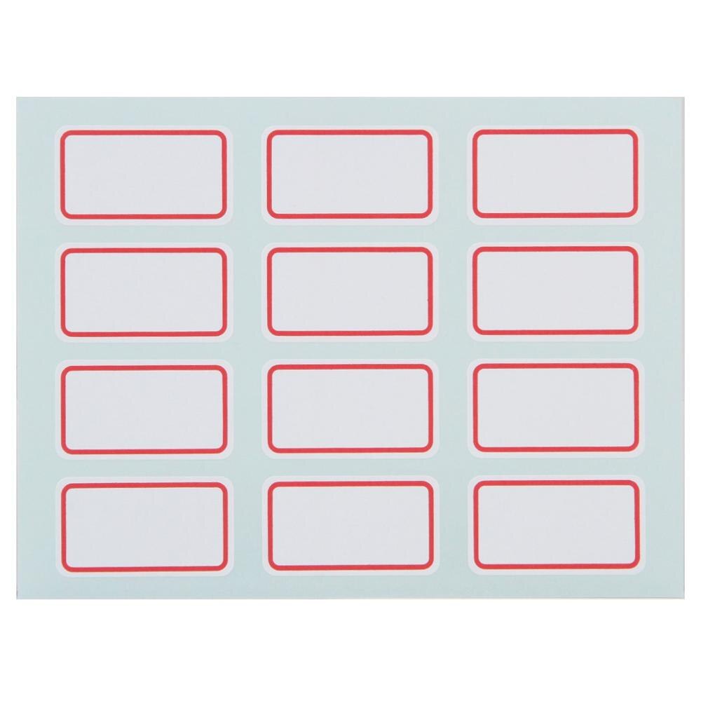 12 sheets/bag of multifunctional label stickers Office student classification stickers Self-adhesive packaging labels White blan