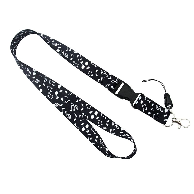 Musik Notizen Lanyard Keychain Lanyards Für Schlüssel Abzeichen ID Handy Seil Neck Straps Zubehör