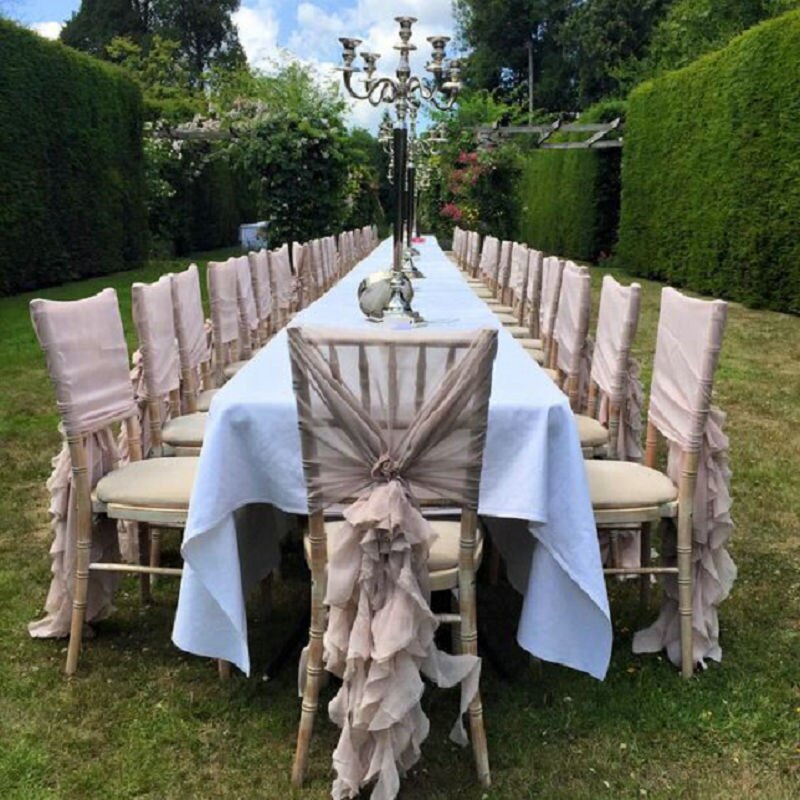 Bambus Stuhl Stromer Chiffon Tüll Stoff Stuhl Zurück Dekoration Ich bin Freien Hochzeit Geburtstag Partei Liefert