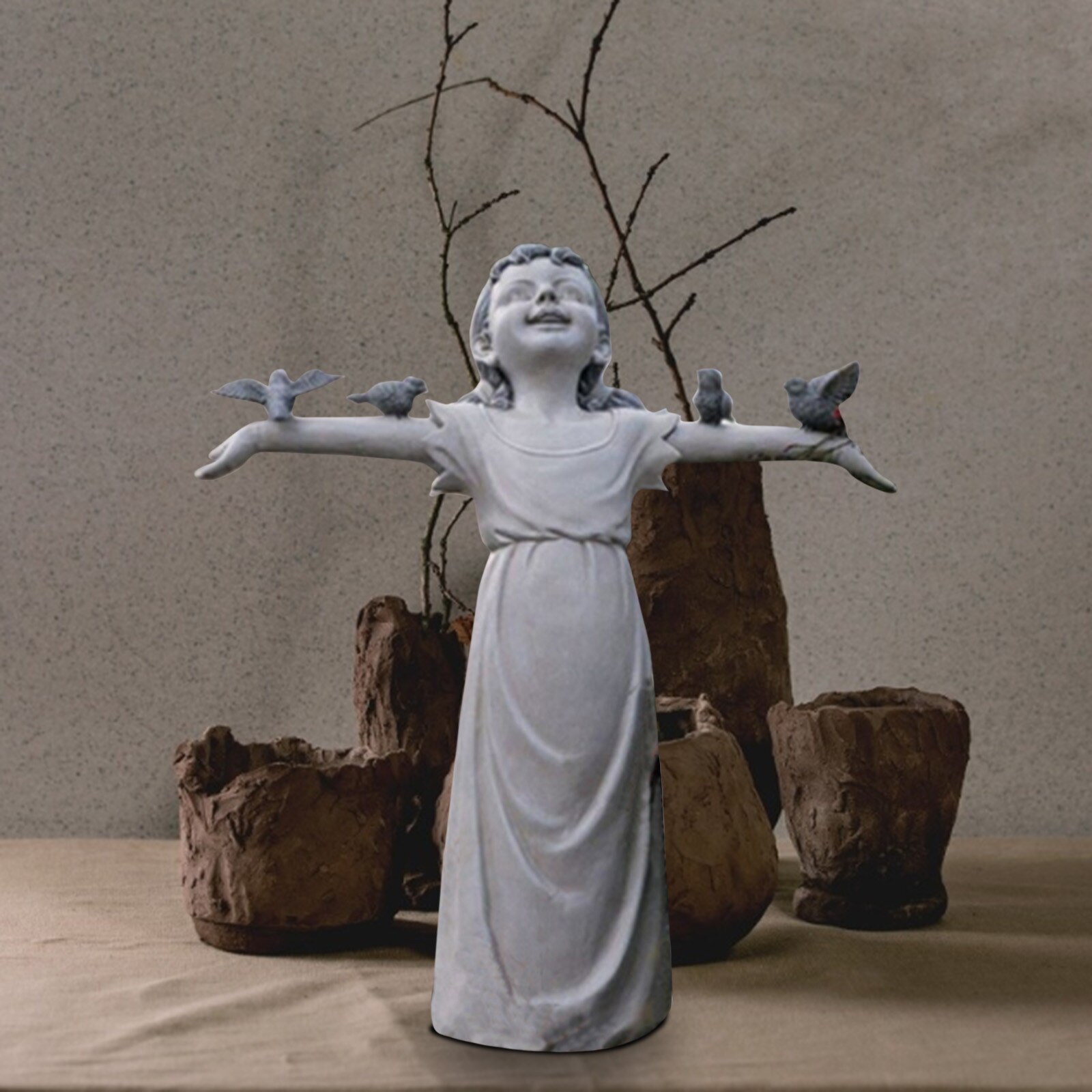 Little Girl Garden Statue Felicity Sculptures Courtyard Home Garden Figurines Decoartion Ornament Accessories