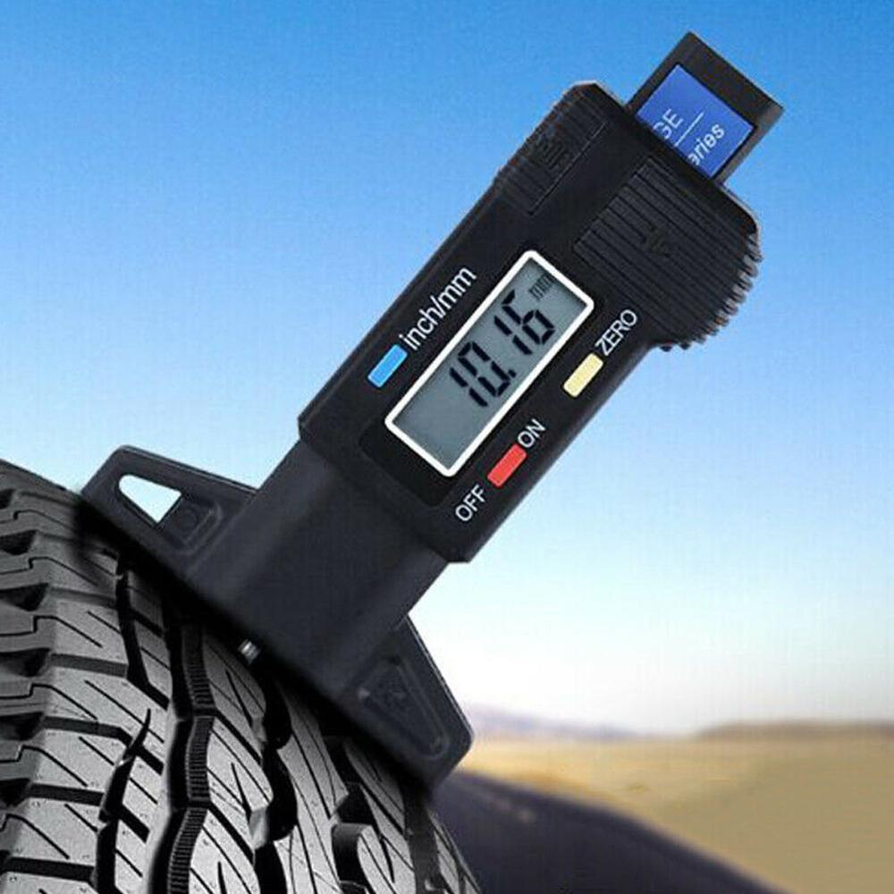Digital Car Tyre Tire Tread Depth Gauge Meter Measurer Tread Thickness Pad System Tool Shoe Brake Tire Monitoring Gauges Ca C1H4