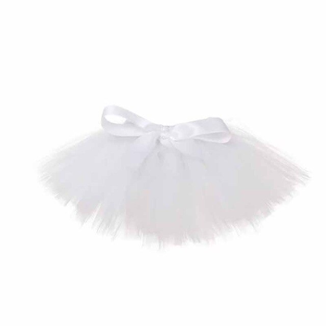 vase Bottle Tulle Pom pom Tutu table Centerpiece Baby Shower Wedding first Birthday Gender Reveal Christening Baptism Decoration: white mini tutu