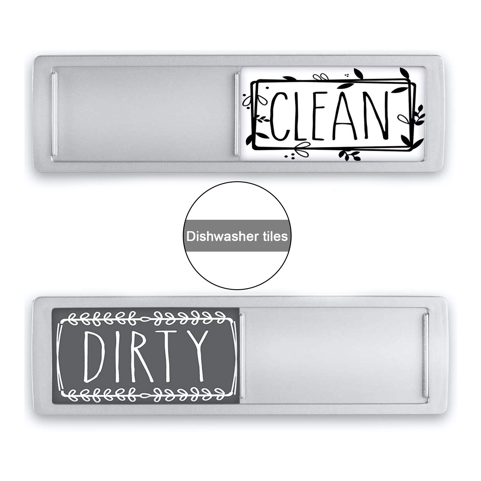 Dishwasher Clean Dirty Sign Magnet Non-Scratching Strong Magnet Options Indicator Tellers Universal Kitchen Dishwasher Sticker