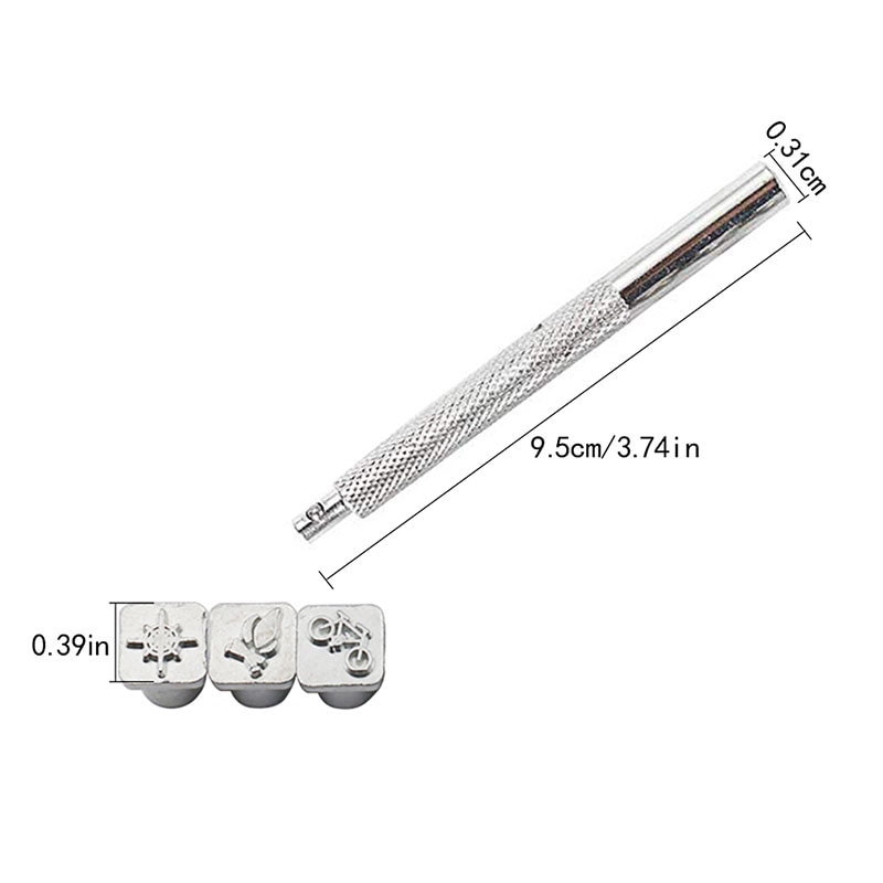 Lmdz 32 peças-ferramenta para carimbo de couro, estampa artesanal de couro curtido, faça você mesmo