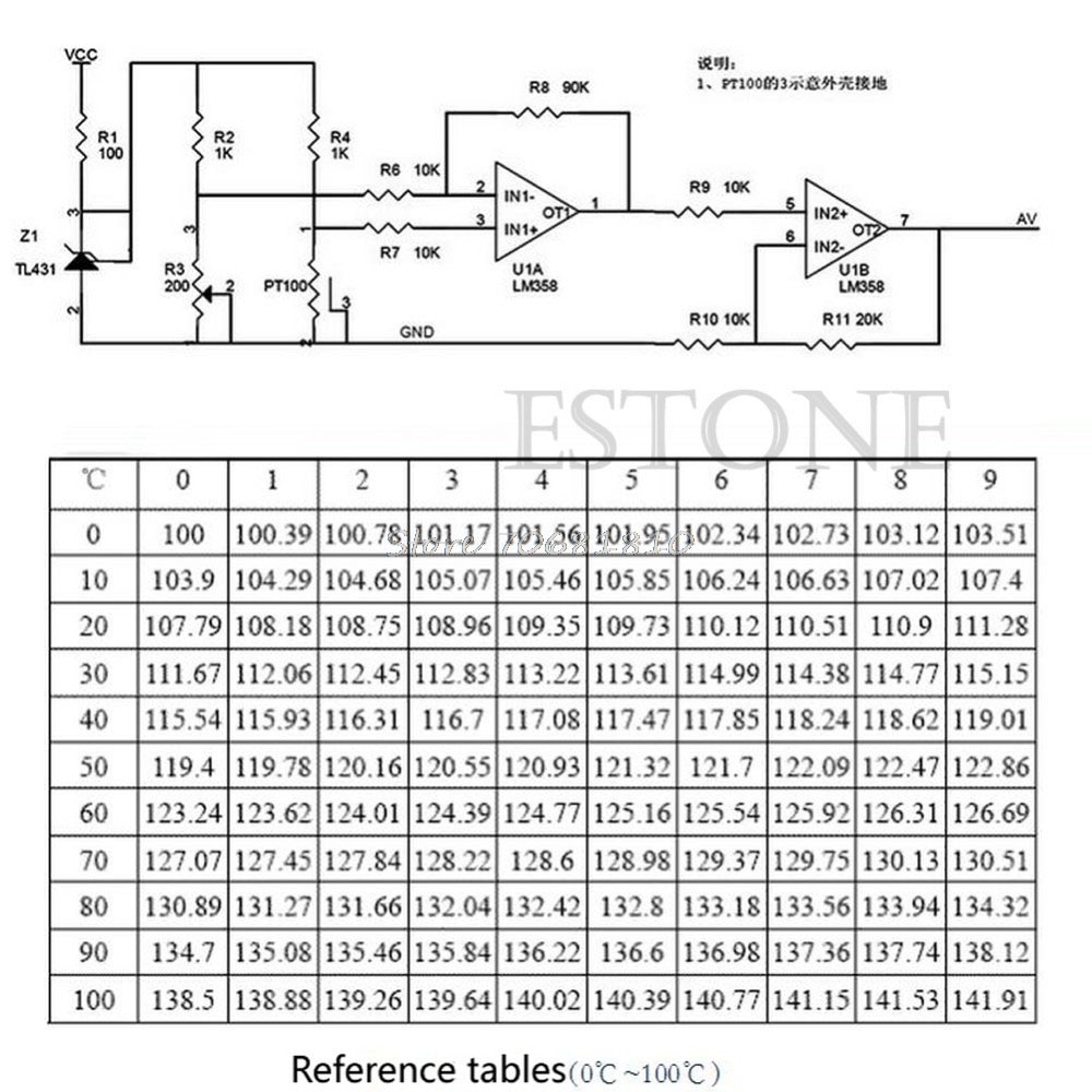 Waterproof PT100 Platinum Resister Temperature Sensor Temp Probe with