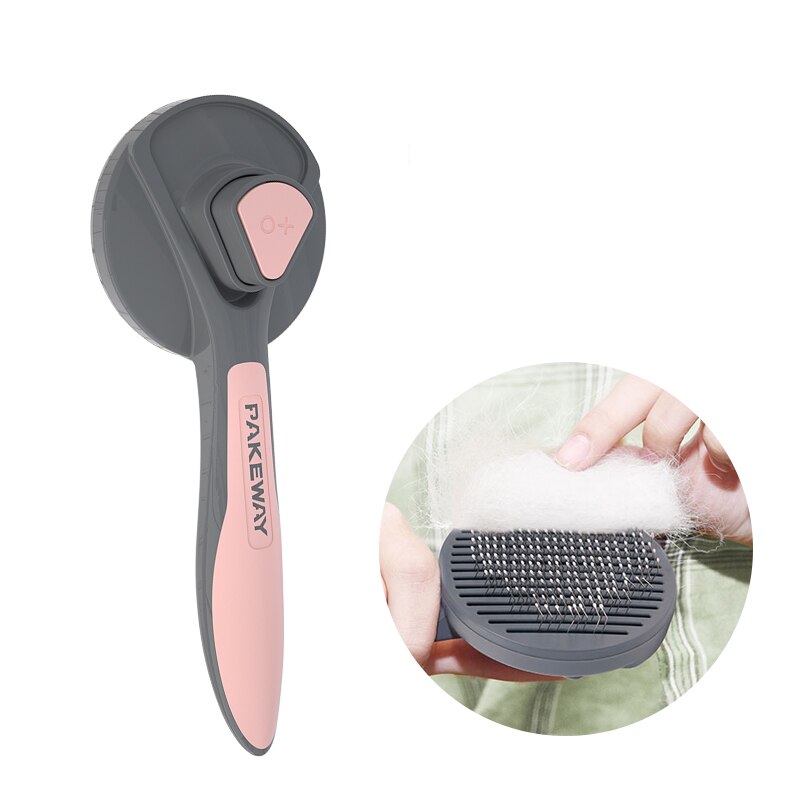 Poedel Pet Hair Remover Luizen Hond Borstel Voor Lang Haar Grooming Katten Producten Voor Huisdieren Kat Kam Anti Pulgas Honden huisdieren Accessoires: Roze