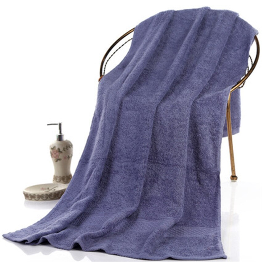 3 stuks effen 100%  katoenen badhanddoeken voor volwassenen grote strandhanddoek badkamer voor thuis lakens spa badhanddoeken: Blauw