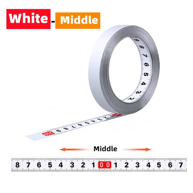 Self-Adhesive Measuring Tape Stainless Steel Workbench Ruler Adhesive Backed Tape Measure Metric Scale Rust-Proof Durable Ruler: Red / 0.9M