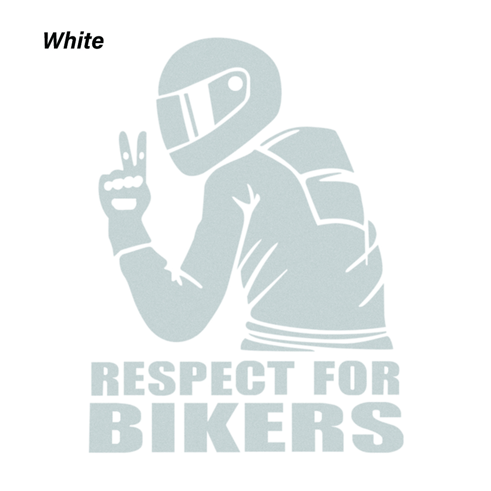 Respect Biker Sticker voor op auto motorfiets vinyl 3D stickers motorfiets vinyl 3D stickers en stickers motorfiets accessoires: Donkergrijs
