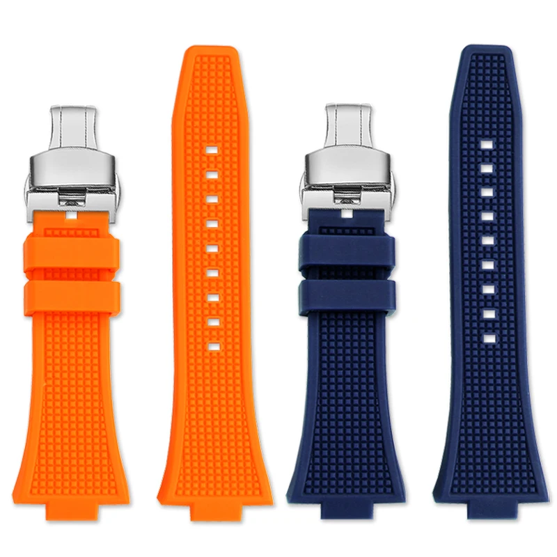 Erhöhtes Silikonarmband für TISSOT PRX Super Player T137.407/410 Serie, weißes, leuchtendes Silikon-Uhrenarmband für Herrenarmband