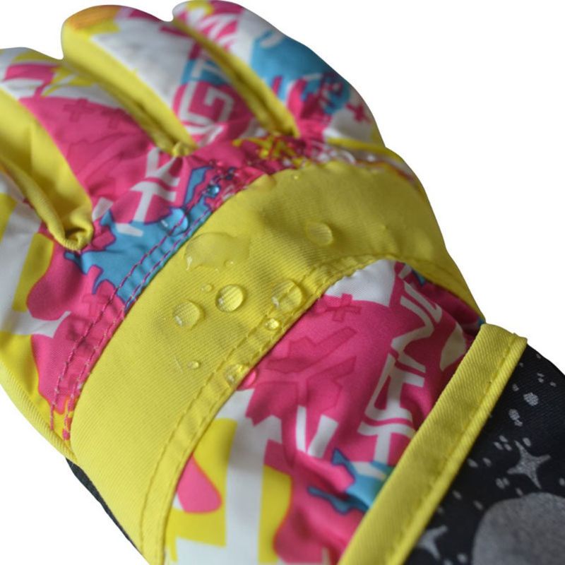 Waterdichte Winter Skiën Snowboarden Handschoenen Warme Wanten Voor Kinderen Full-Vinger Handschoenen Band Voor Sport, Skiën, Fietsen