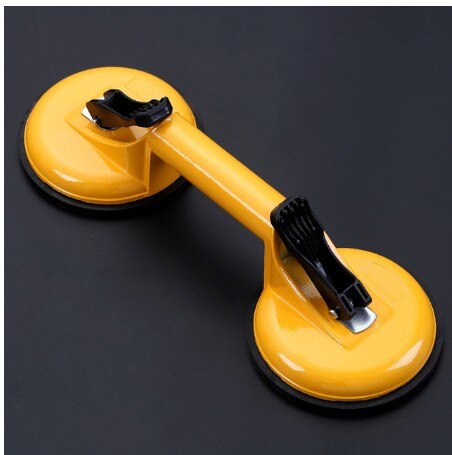 Enkele Aluminium Rubber Zuignap Ronde Glas Zuignap Geel Huishouden Verhandelt Gereedschap Wf: C