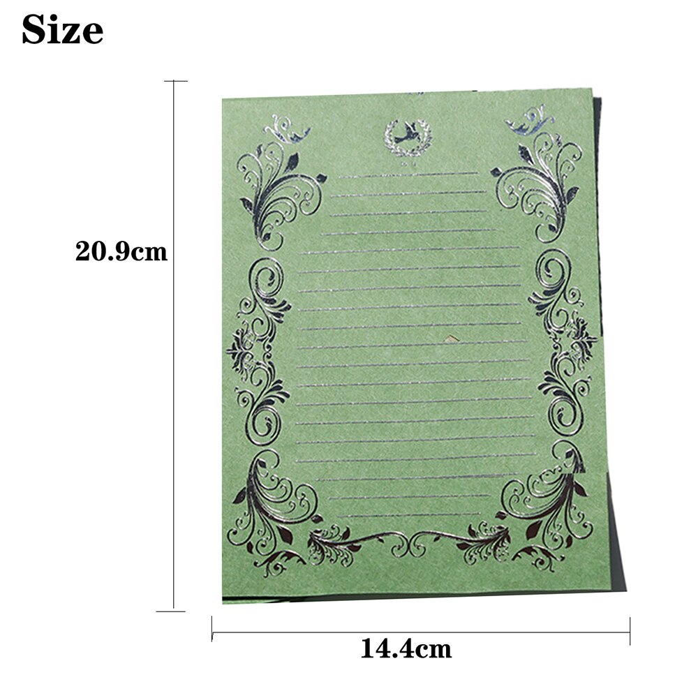 Coloffice 4PCs/Pack Retro Stamping Envelope Paper Stationery Beautiful Romantic Pattern Love Letter Stationery
