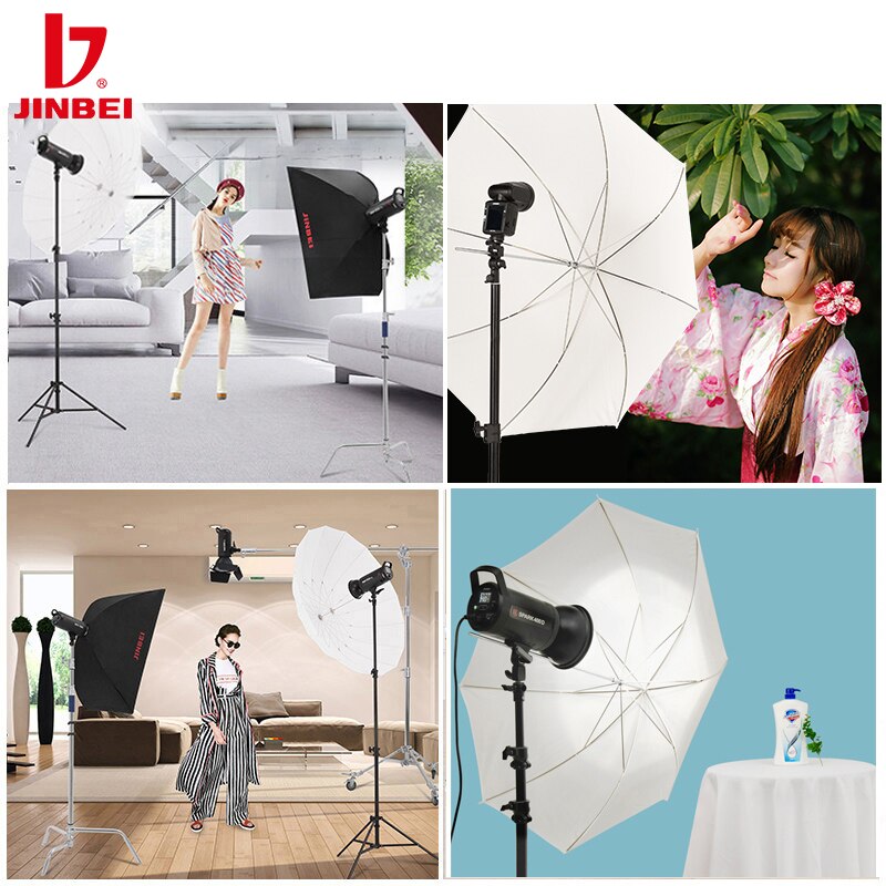 Paraguas suave translúcido blanco JINBEI 80cm/31 ''100cm/39'' 150cm/59 ''paraguas reflectante de luz para fotografía de estudio
