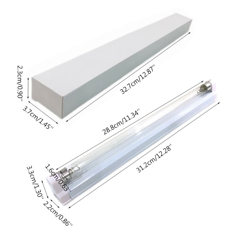 110v/220v 6W/8W Ultraviolet Germicidal Light T5 Tube With Fixture UVC Disinfection Kill Dust Mite UV Quartz Lamp For Hospital