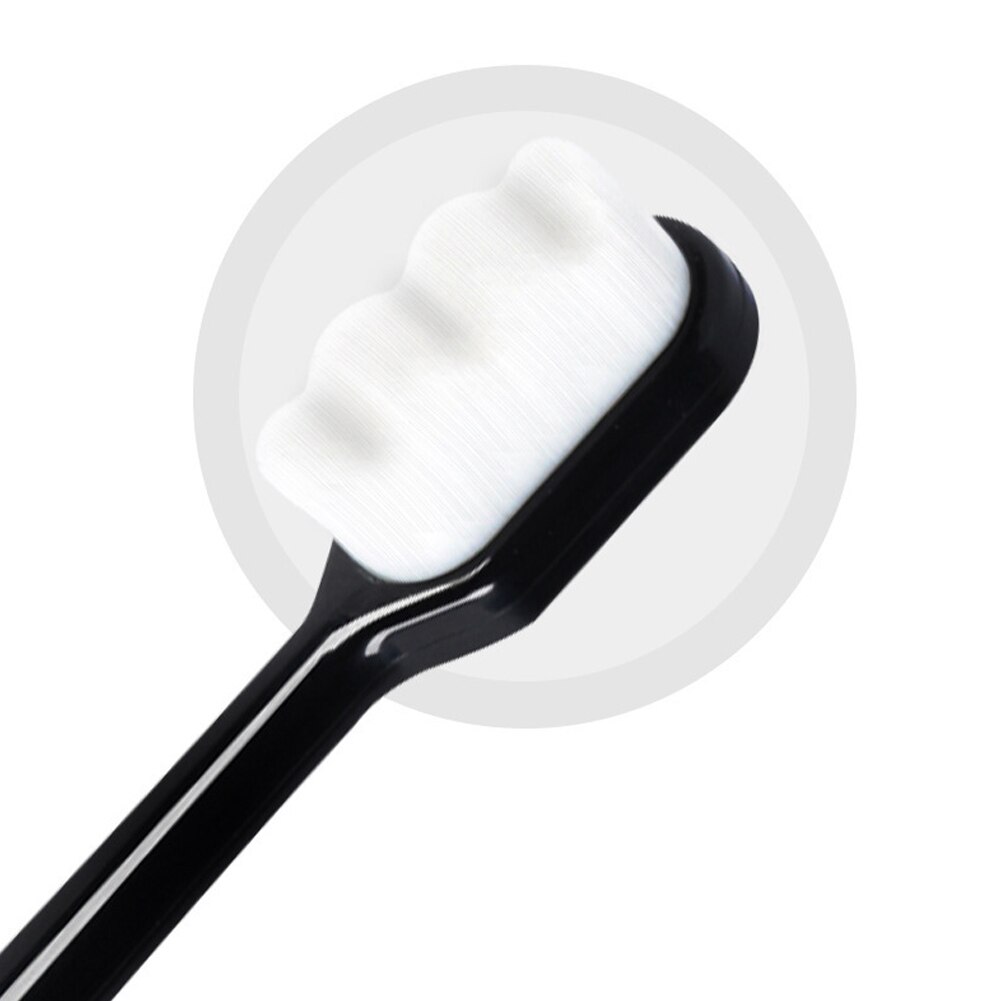 Brosse à dents souple Micro Nano brosse à dents manuelle avec 12000 poils pour les gencives fragiles adultes et enfants