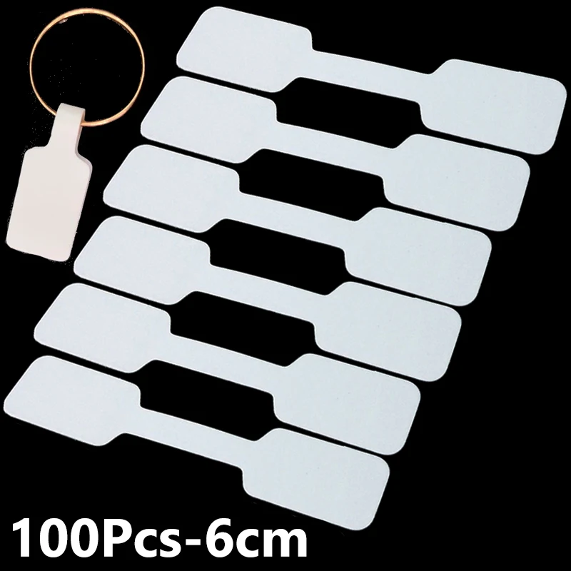 100 Stuks Sieraden Prijskaartjes Zelf-Stickers Blanco Vierkante Ronde Labels Voor Ring Ketting Armband Display Prijs Kaarten Diy: Black