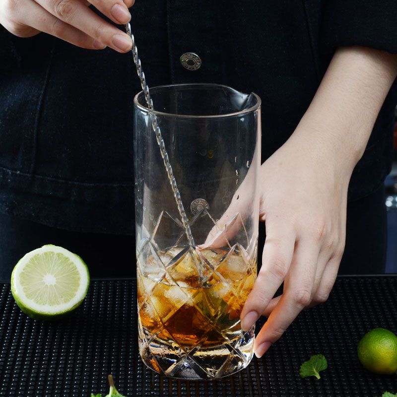 1 stk 30cm blande cocktailskjeer i rustfritt stål spiralmønsterstang dråpeskje røreskje barverktøy bartenderverktøy