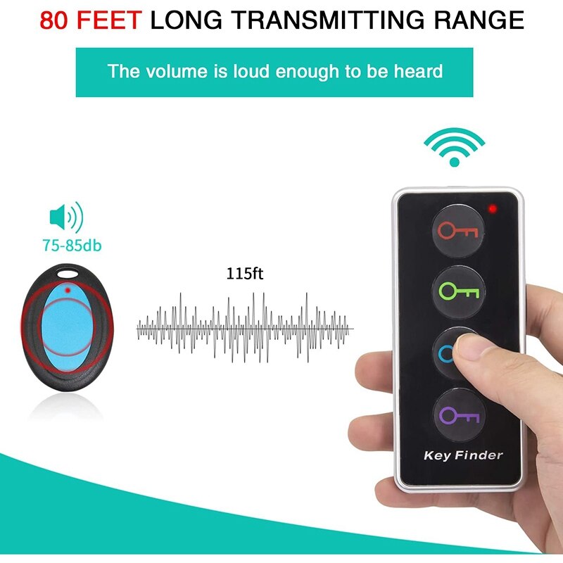 Wireless Key Finder Alarm Reminder Tracker Remote Finder Smart Activity Tracke for Pet Remote Control Tracking Tracker