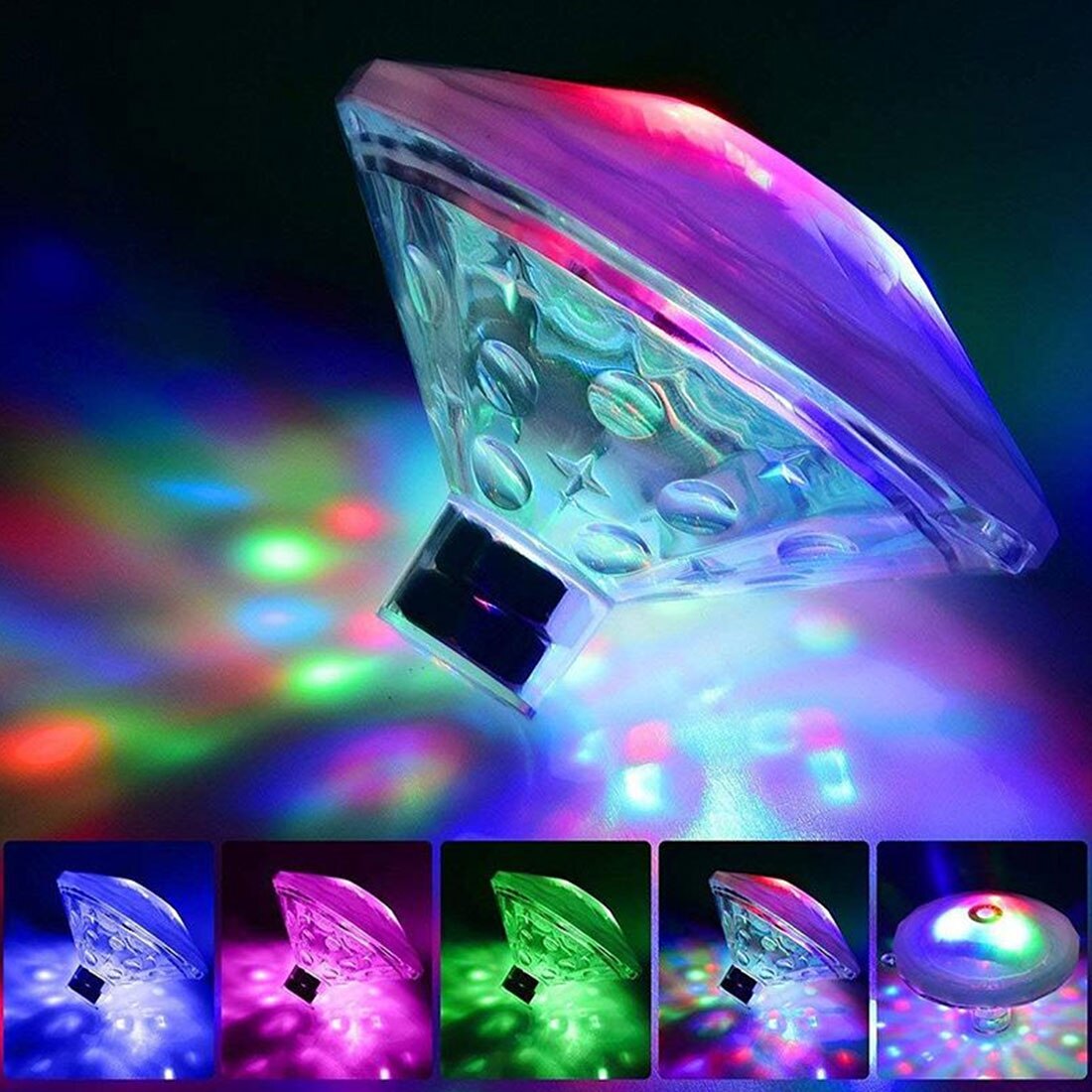 Onderwater Led Disco Licht Pool Licht Drijvende Glow Show Zwembad Tub Spa Lamp Rgb Submersible Led Licht